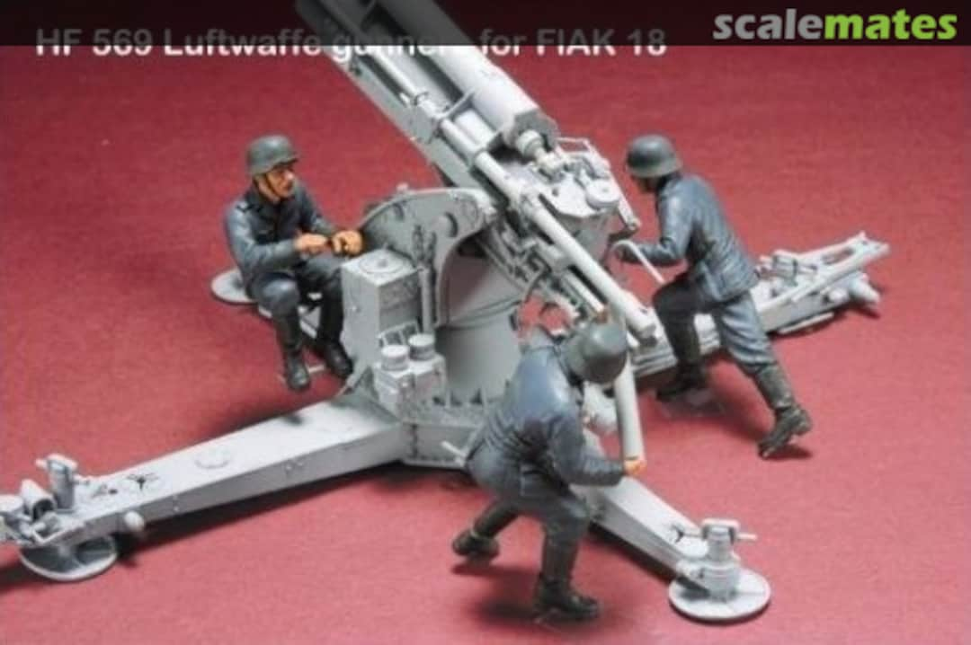 Boxart Luftwaffe gunner for Flak 18 (3 Fig.) HF569 Hobby Fan