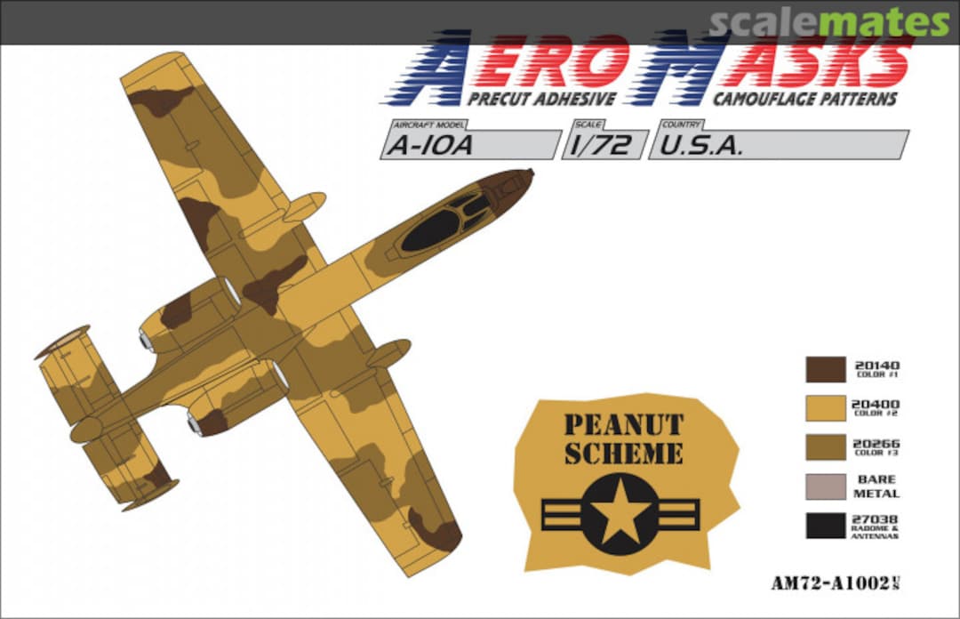 Boxart A-10A USA Peanut Scheme AM72-A1002 AeroMasks