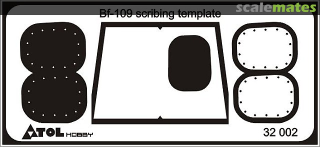 Boxart Bf-109F/G/K Master Compass Hatch Scribing Template 32 002 Atol Hobby