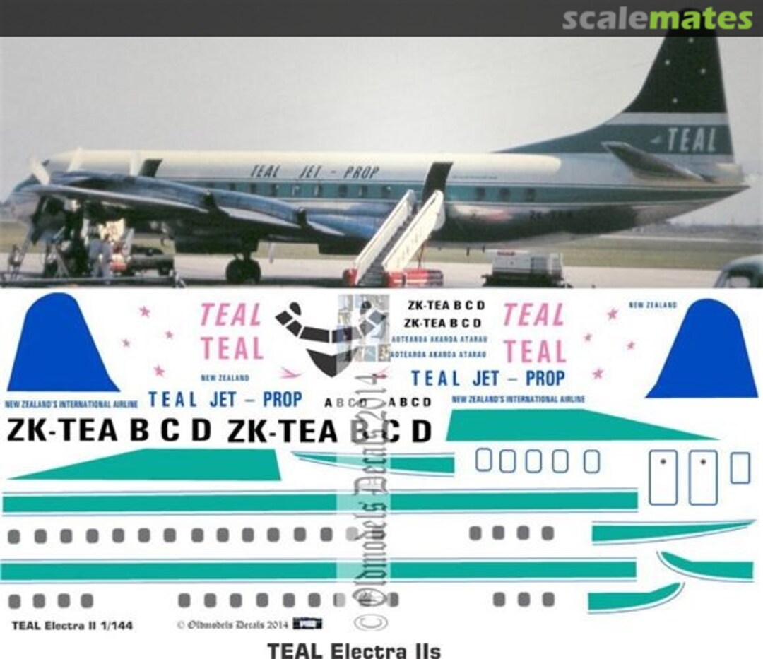 Boxart Electra II - TEAL OMD0778 Oldmodels Decals