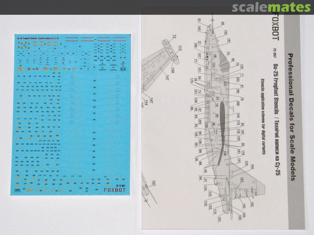 Boxart Su-25 Stencils 72-057 Foxbot