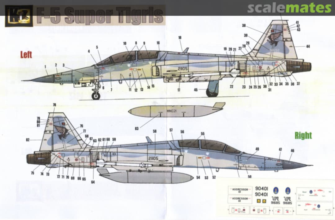 Boxart Northrop F-5E/F super Tigris 72002a KTT