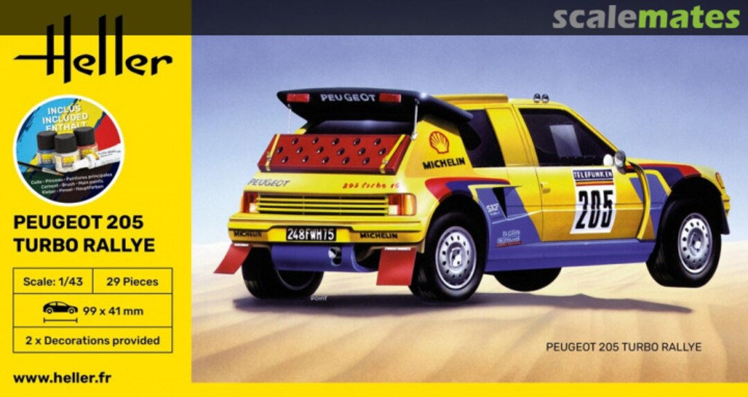 Boxart Peugeot 205 Turbo Rally 56189 Heller