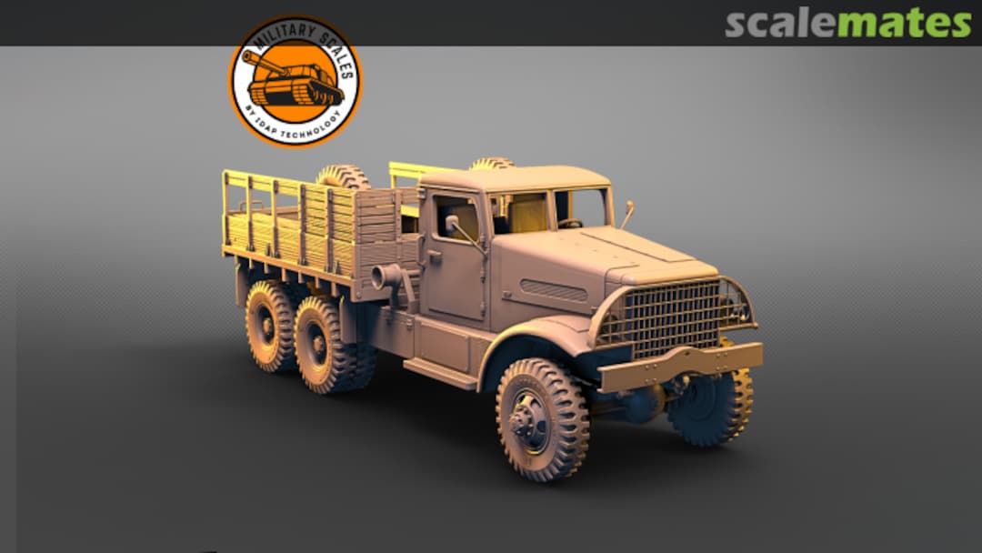 Boxart Corbitt White 666 6x6 cargo truck metal top, wooden box PMI34.1B Military Scales