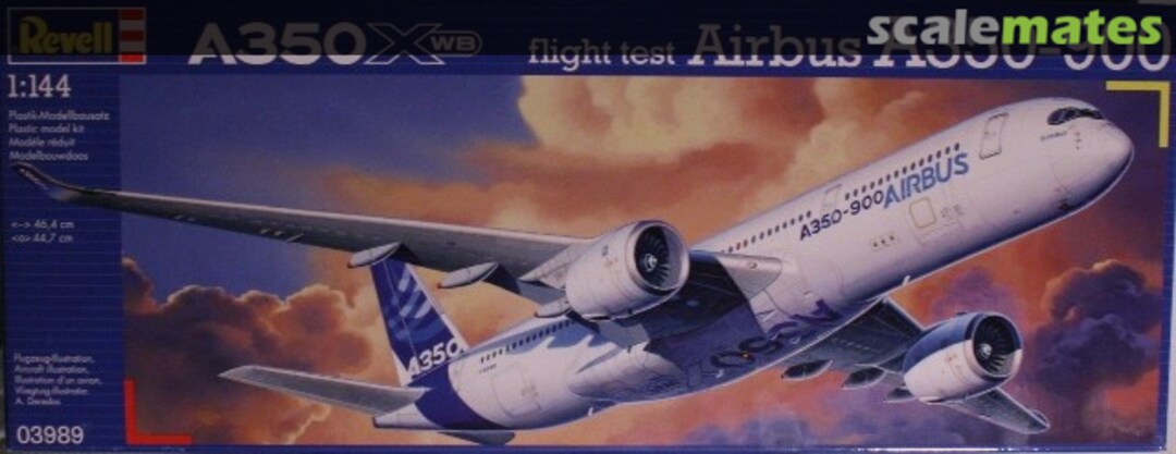 Boxart A350XWB flight test Airbus A350-900 03989 Revell