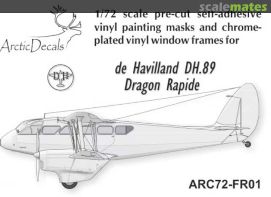 Boxart de Havilland DH.89 Dragon Rapide ARC72-FR01 Arctic Decals