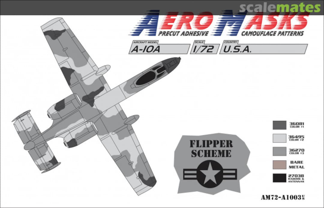 Boxart A-10A USA Flipper Scheme AM72-A1003 AeroMasks