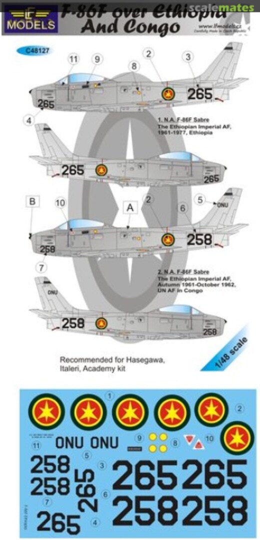 Boxart North-American F-86F over Ethiopia and Congo C48127 LF Models