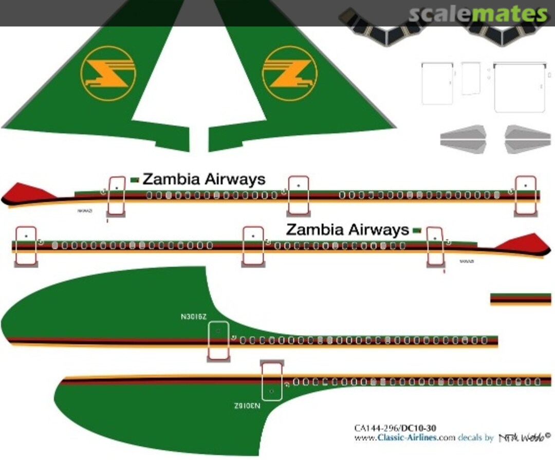 Boxart Zambia DC10 CA144-296 Classic Airlines