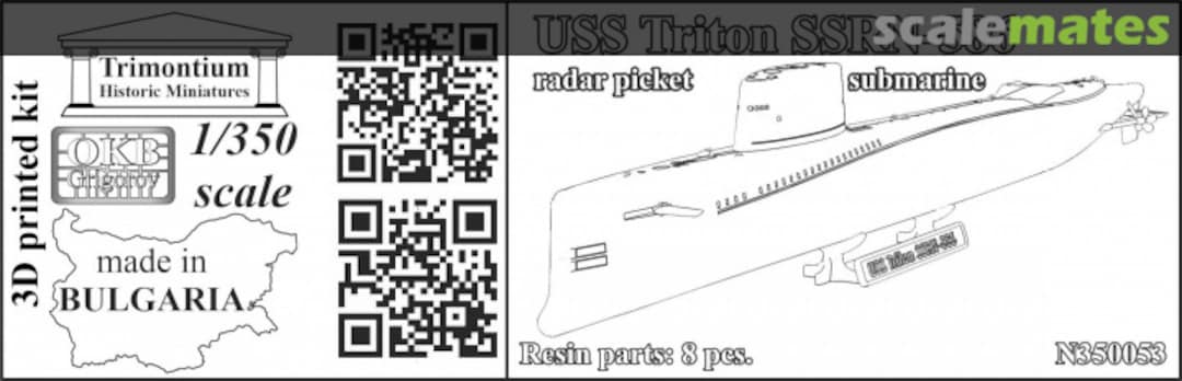 Boxart USS Triton SSRN-587 radar picket submarine N350053 OKB Grigorov