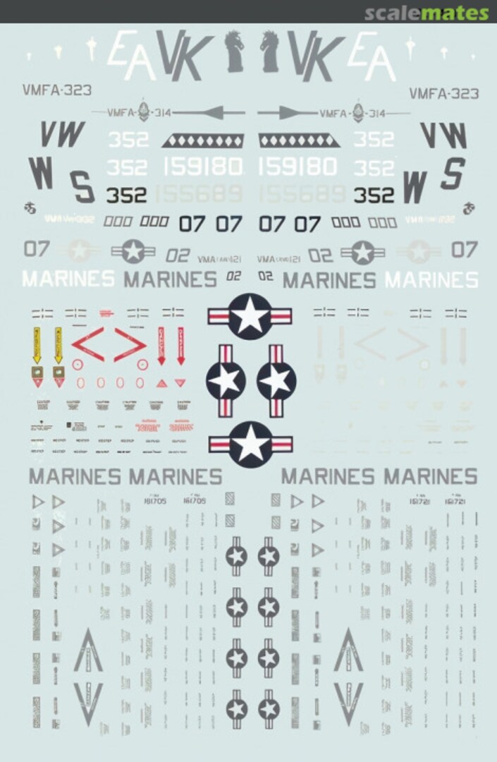 Boxart Low Viz FA-18's & A-6's (USMC) 72-0413 Microscale