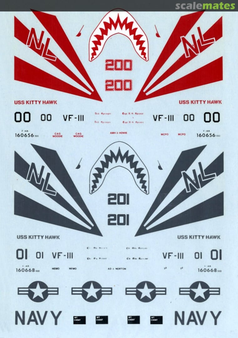 Boxart Grumman F-14A Tomcat FD48 06 Fowler Aviation Decals