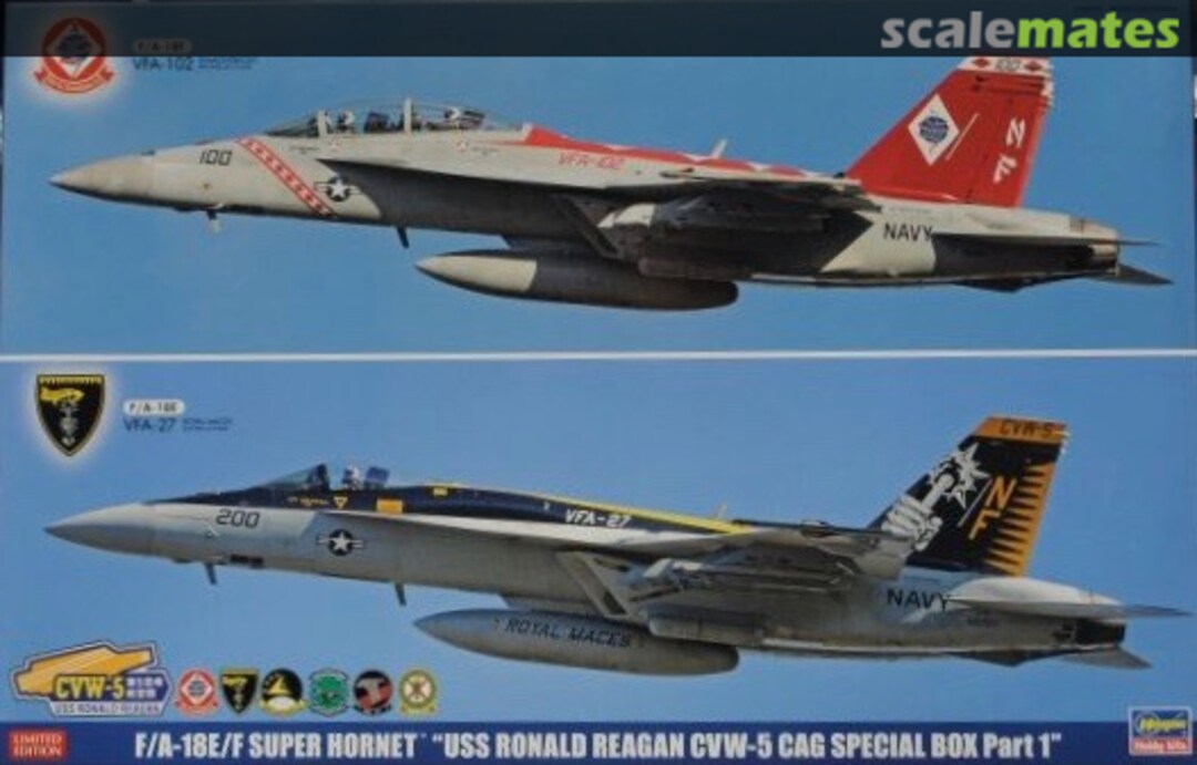 Boxart F/A-18E/F Super Hornet "USS Ronald Reagan CVW-5 CAG Special Box Part 1" 52141 Hasegawa