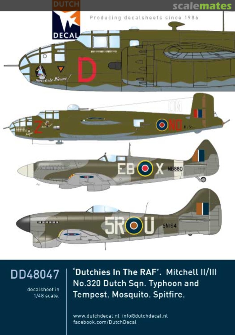 Boxart Dutchies In The RAF DD48047 Dutch Decal