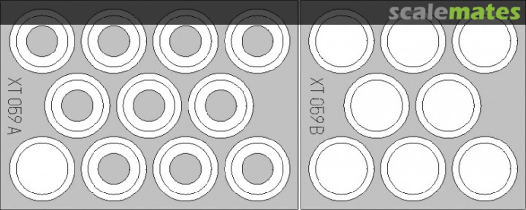 Boxart T-55A wheel mask XT059 Eduard