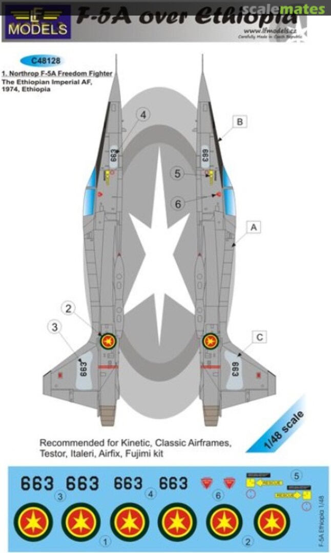 Boxart F-5A over Ethiopia C48128 LF Models