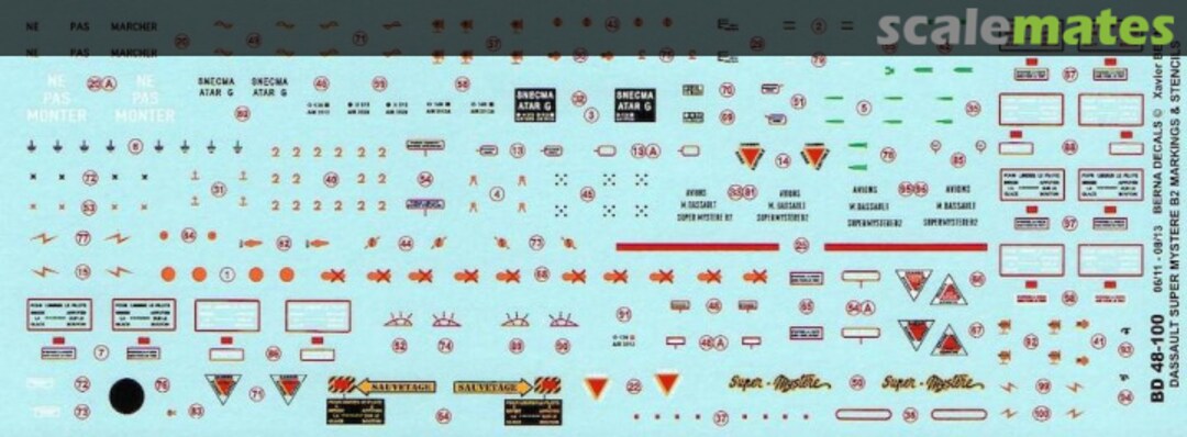 Boxart Stencils & markings Dassault SMB2 BD 48-100 Berna Decals