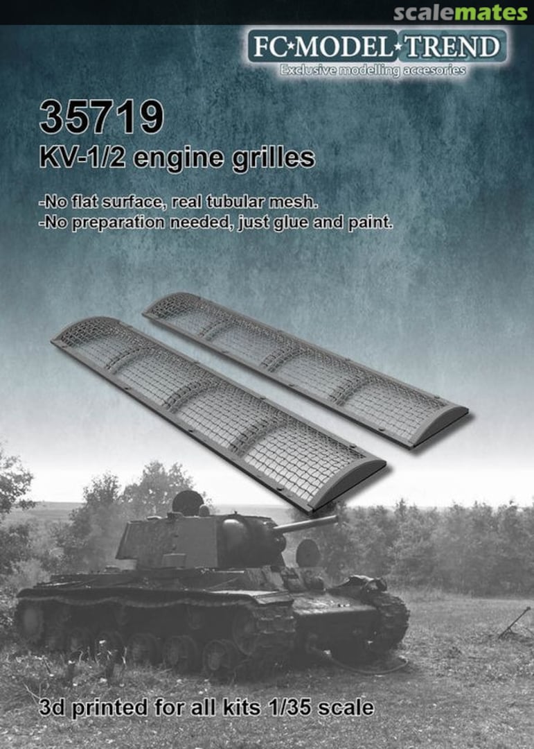 Boxart KV 1 / 2 engine grilles 35719 FC Model Trend