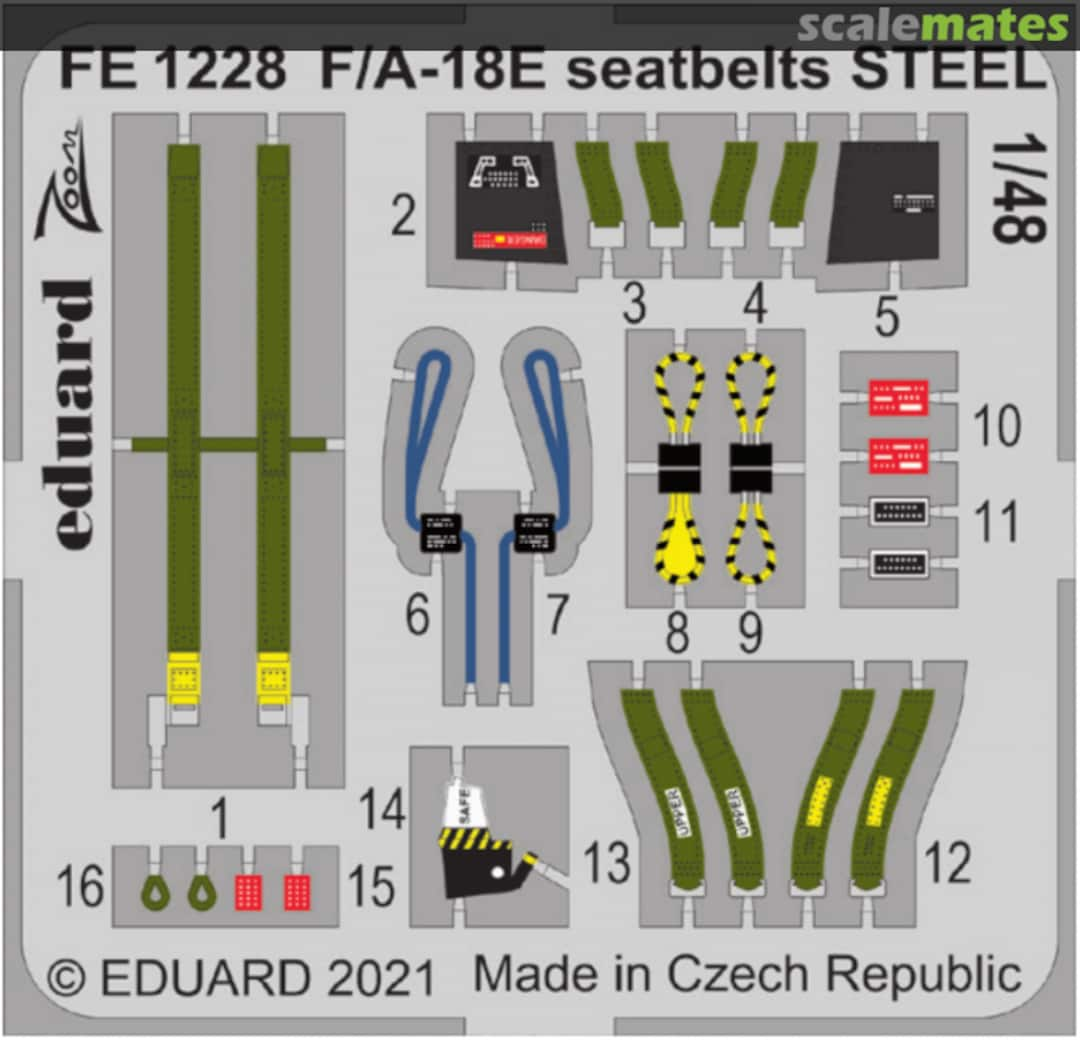 Boxart F/A-18E seatbelts FE1228 Eduard