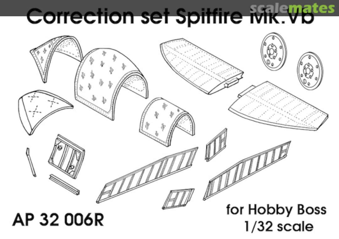 Boxart Correction set Spitfire Mk. Vb AP 32 006R HpH models