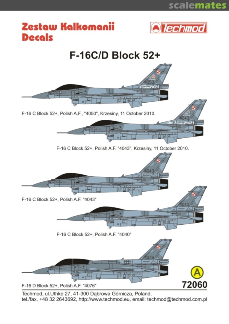 Boxart F-16 C/D Block 52+ 72060 Techmod