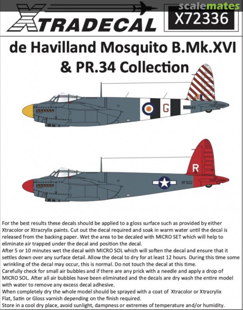 Boxart de Havilland Mosquito B.Mk.XVI & PR.34 Collection X72336 Xtradecal