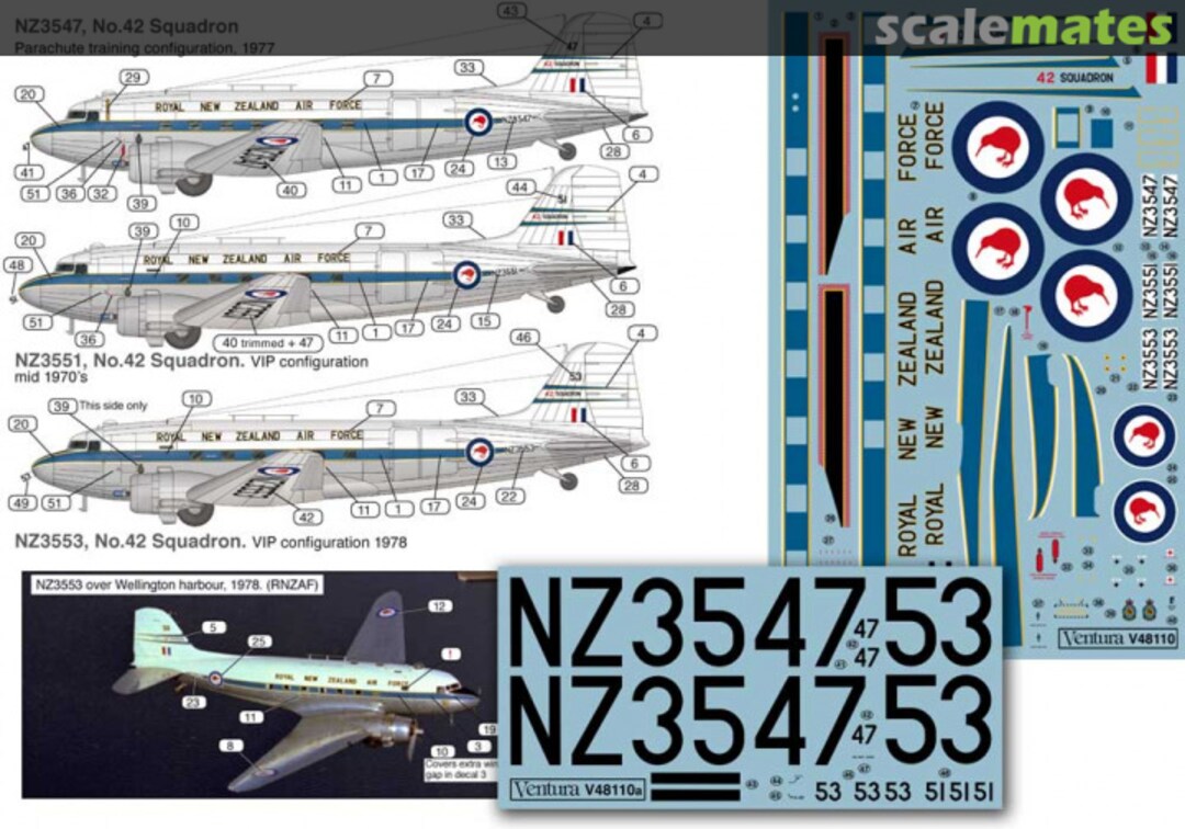 Boxart RNZAF C-47B / DC-3 Dakotas V48110 Ventura Publications