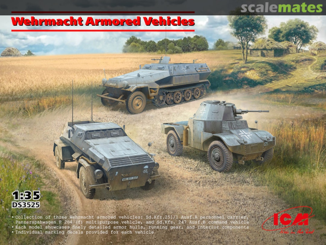 Boxart Wehrmacht Armored Vehicles DS3525 ICM