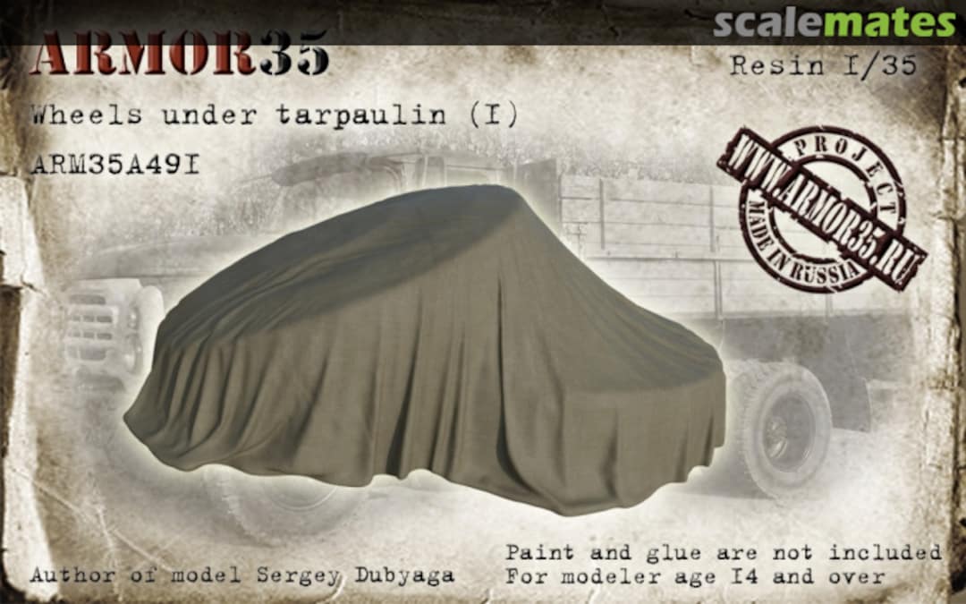 Boxart Wheels under tarpaulin (1) ARM35A491 Armor35