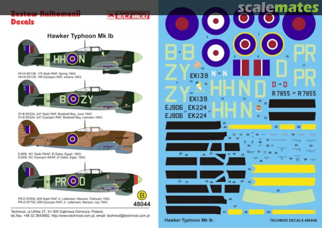 Boxart Hawker Typhoon Mk Ib 48044 Techmod