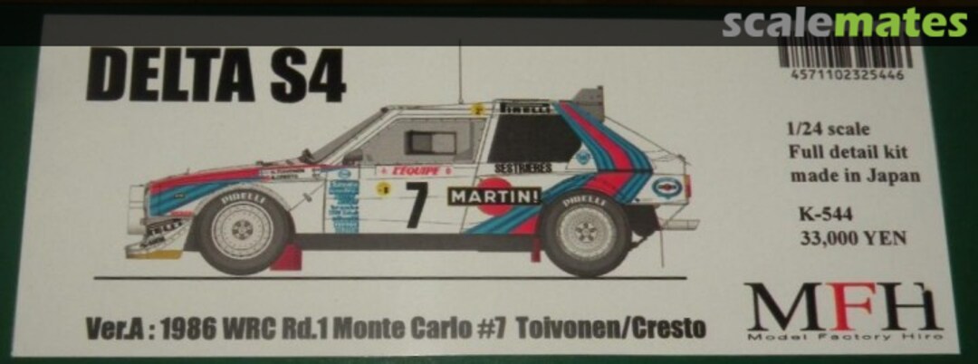 Boxart Lancia Delta S4 K-544 Model Factory Hiro