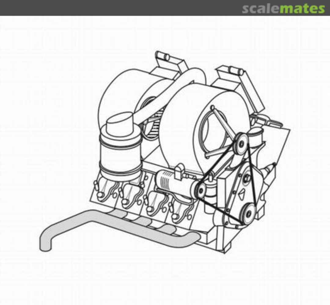 Boxart STEYER 1500A - engine set (Porsche type) 3013 CMK