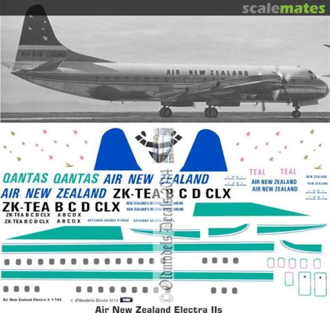 Boxart Electra II - Air New Zealand OMD0779A Oldmodels Decals