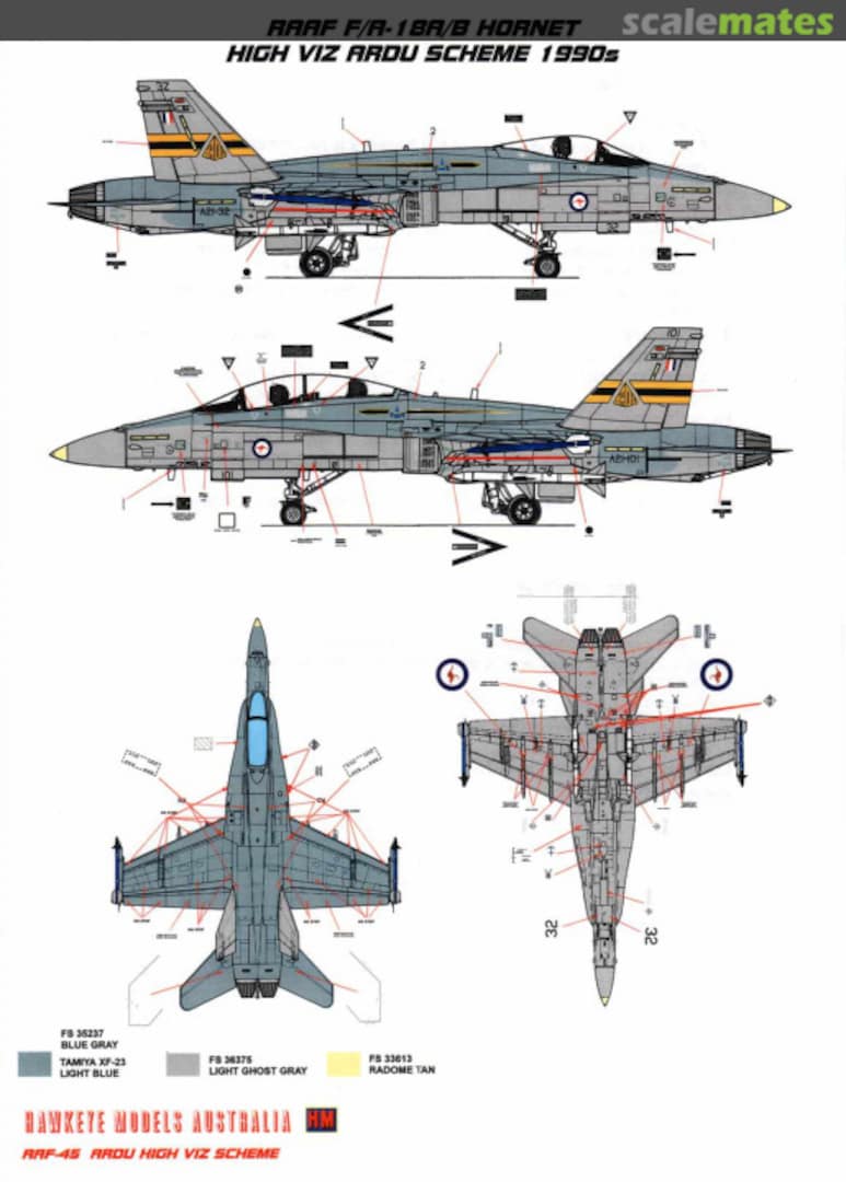 Boxart RAAF F/A-18A/B Hornet ARF-045 Hawkeye Models