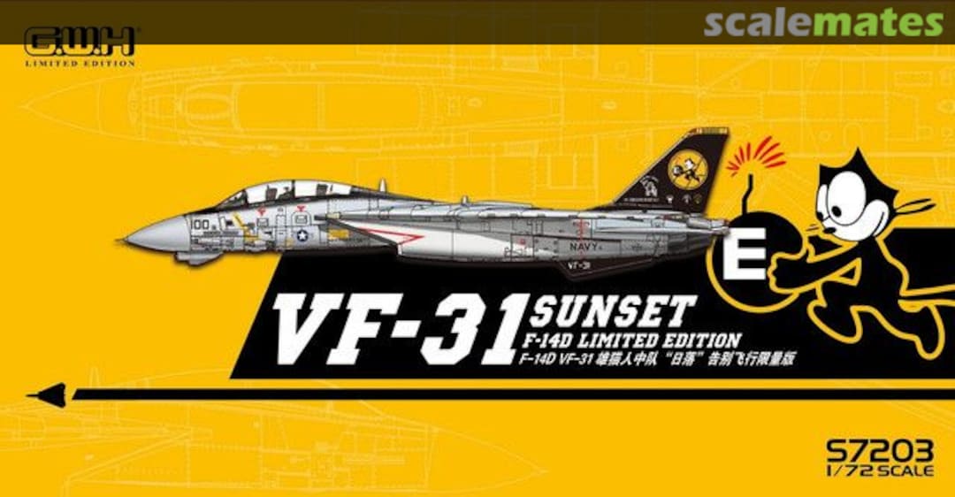 Boxart F-14D Tomcat - VF-31 Sunset S7203 Great Wall Hobby