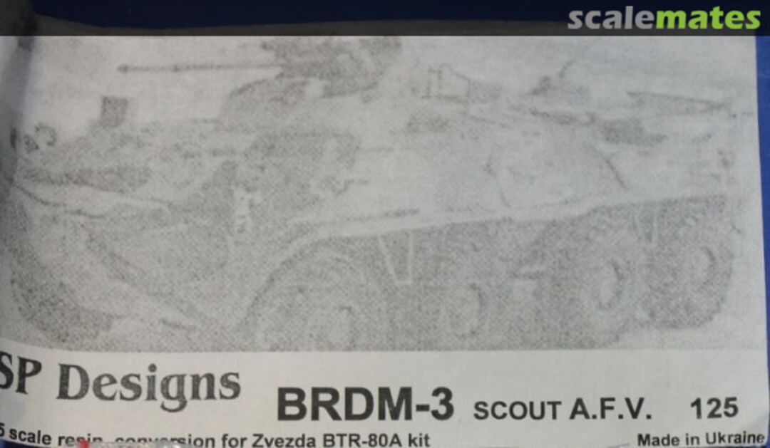 Boxart BRDM-3 Scout A.F.V. 125 SP Designs