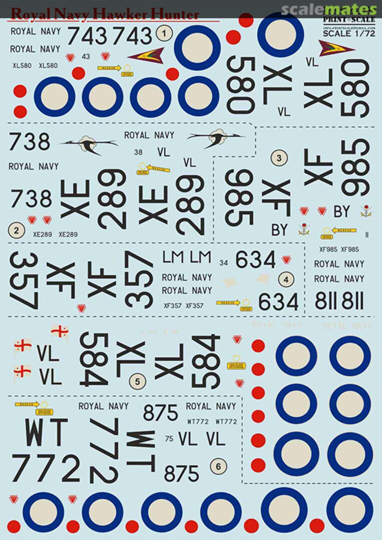 Boxart Royal Navy Hawker Hunter 72-348 Print Scale