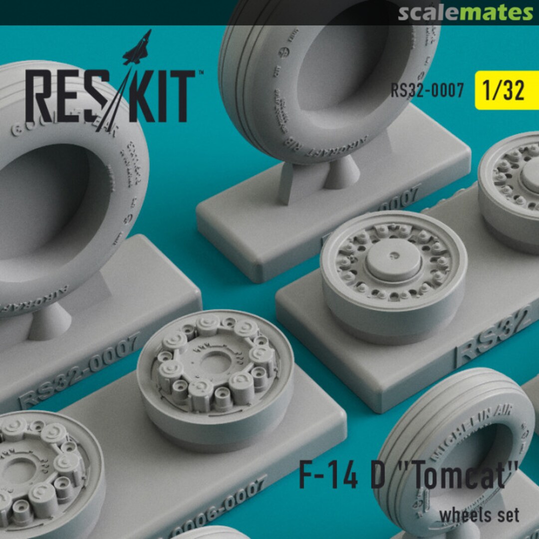 Boxart Grumman F-14 D Tomcat wheels set RS32-0007 ResKit