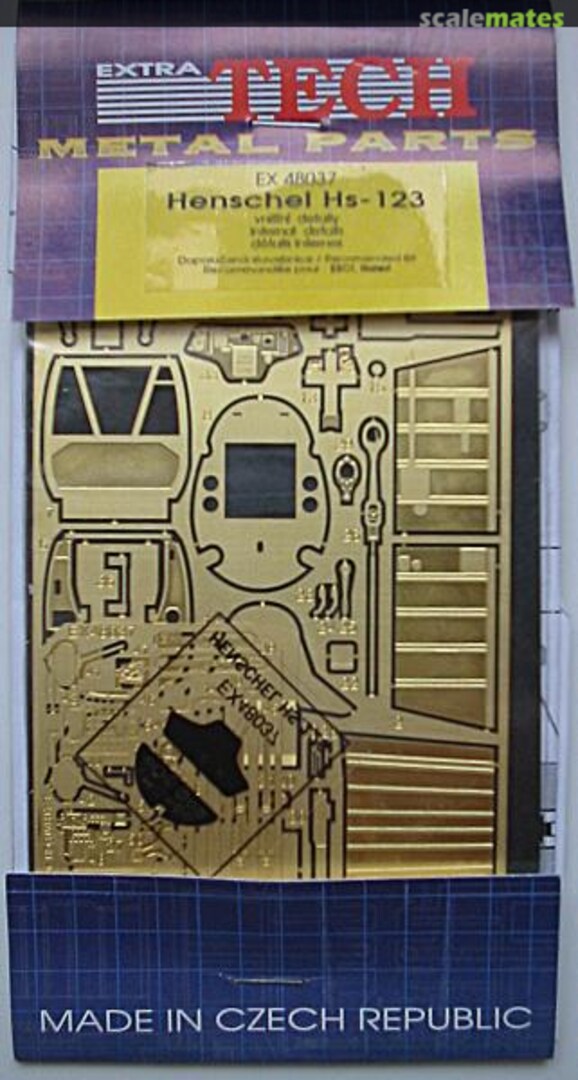 Boxart Henschel Hs 123 internal details EX 48037 Extratech