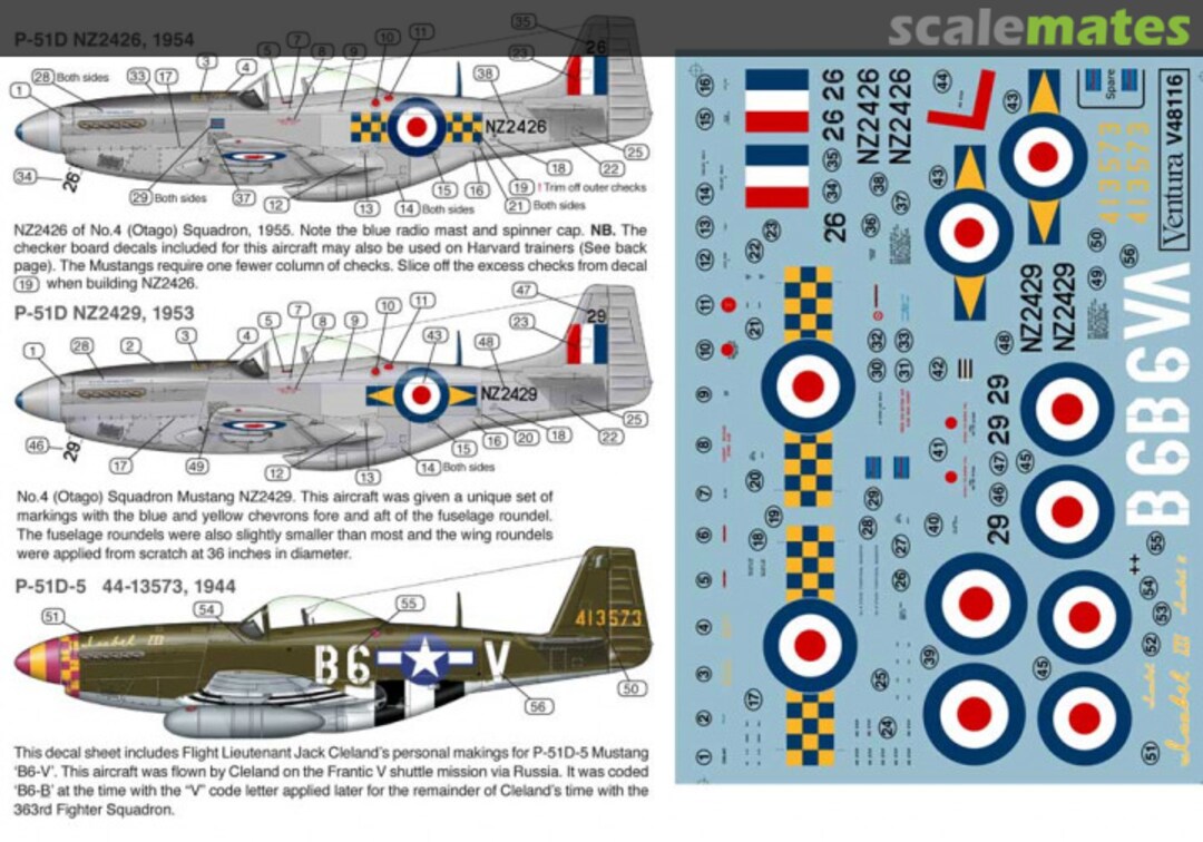 Boxart RNZAF Mustangs: No.4 (Otago) Squadron V48116 Ventura Publications