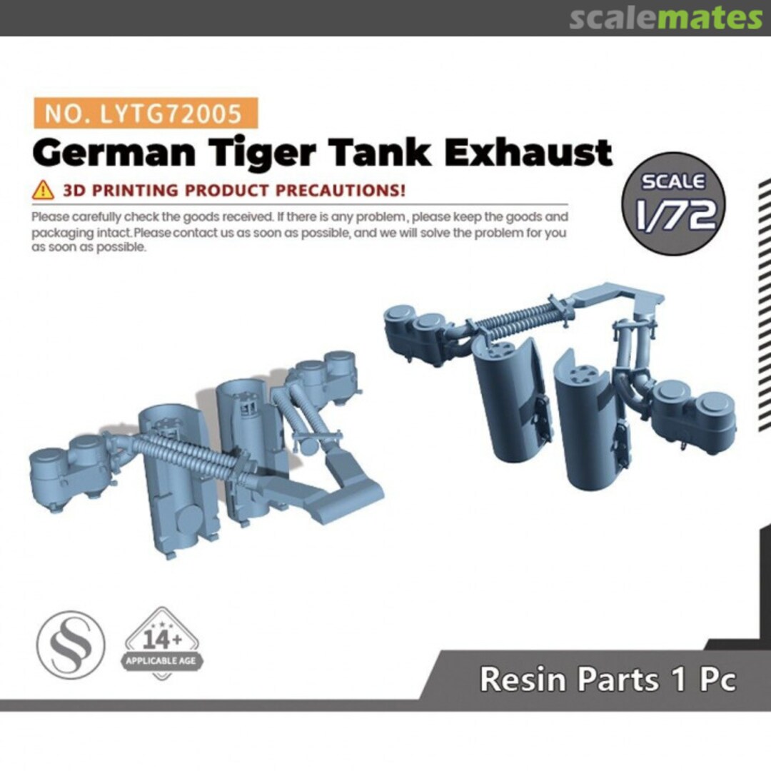 Boxart German Tiger Tank Exhaust LYTG72005 Yao's Studio