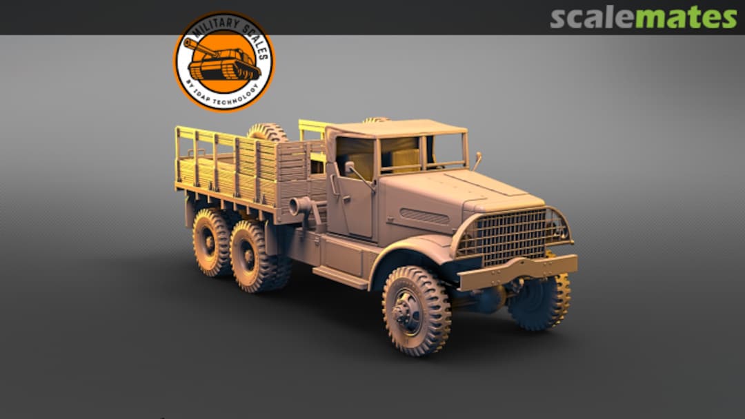 Boxart Corbitt White 666 6x6 cargo truck soft top, wooden box PMI34.3B Military Scales