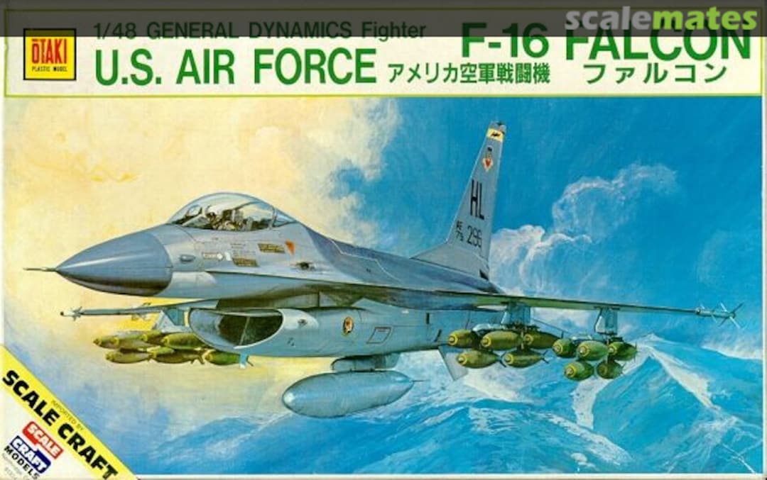 Boxart General Dynamics Fighter U.S. Air Force F-16 Falcon OT2-38 Otaki/Scale Craft