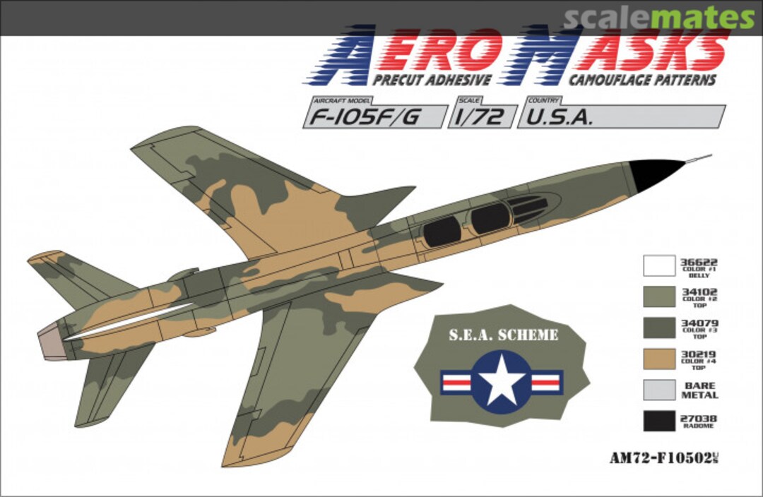 Boxart F-105F/G USA SEA Scheme AM72-F10502 AeroMasks