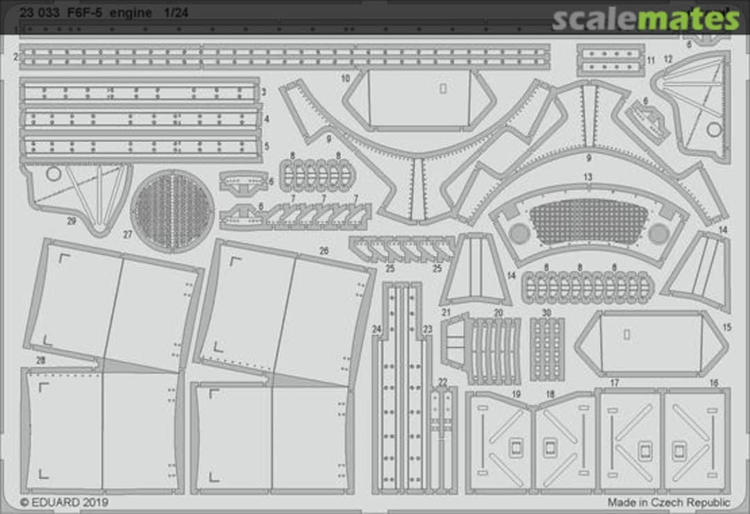 Boxart F6F-5 engine 23033 Eduard