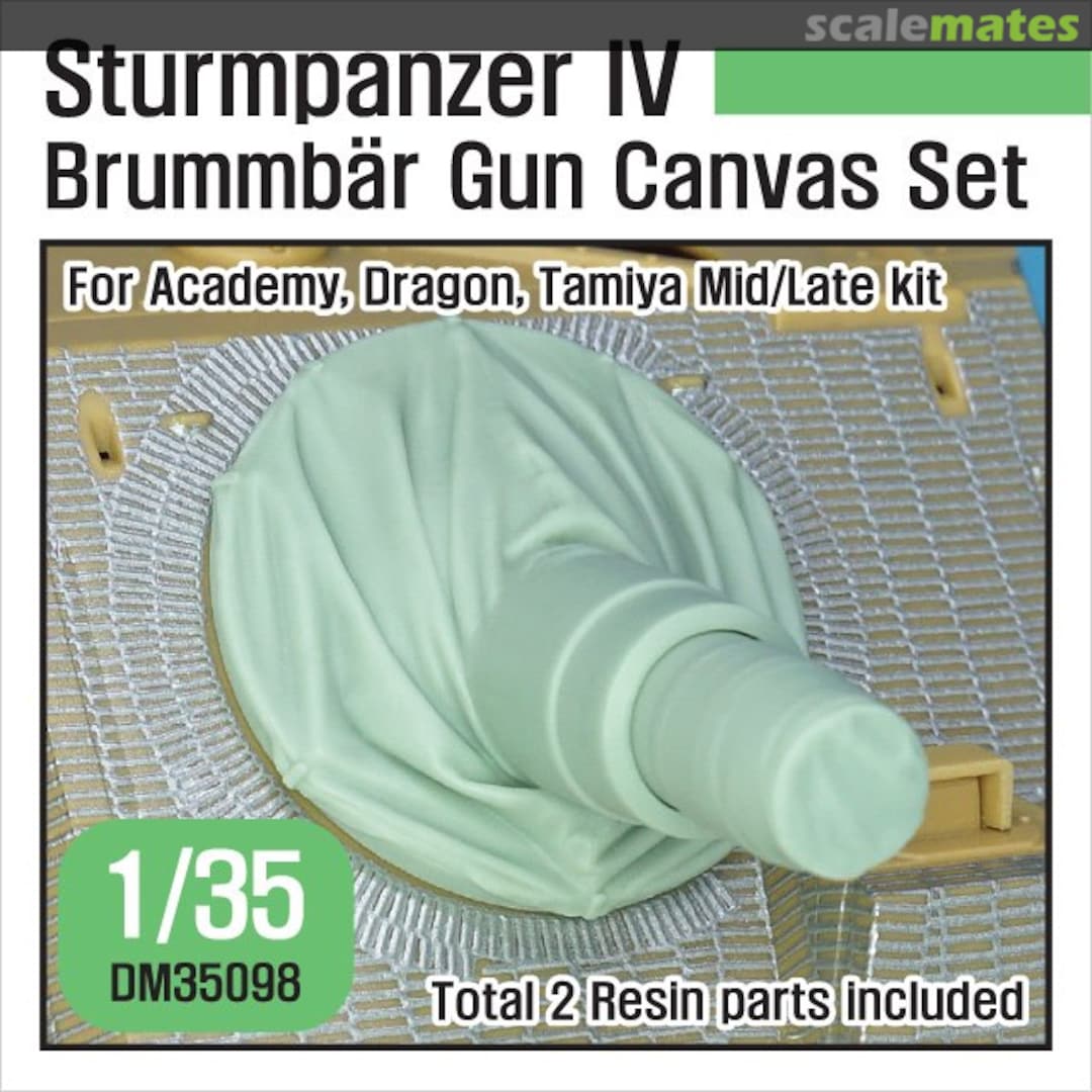 Boxart Sturmpanzer IV Brummbär Gun Canvas Set DM35098 Def.Model