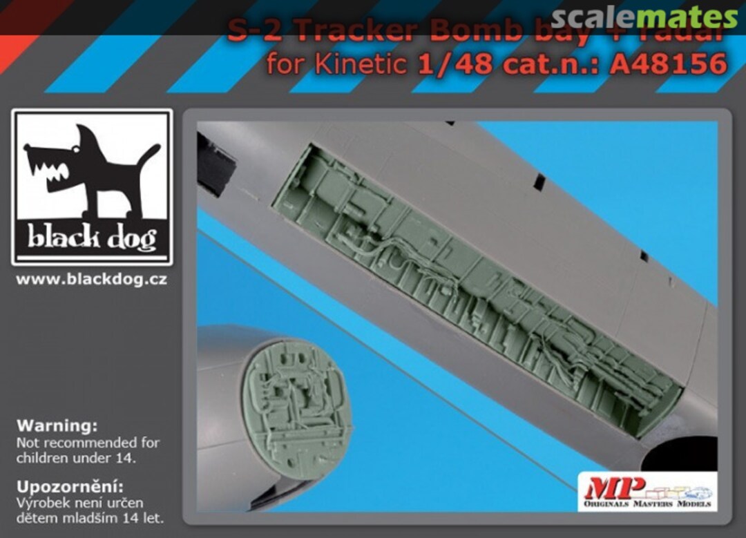 Boxart S-2 Tracker bomb bay + radar A48156 Black Dog