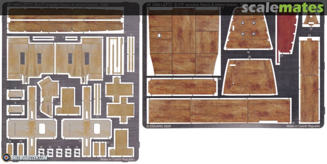 Boxart B-17F Wooden Floors And Ammo Boxes EDUARD 491466 Eduard