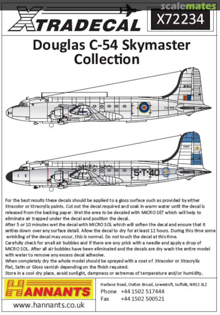 Boxart C-54 Skymaster Collection X72234 Xtradecal