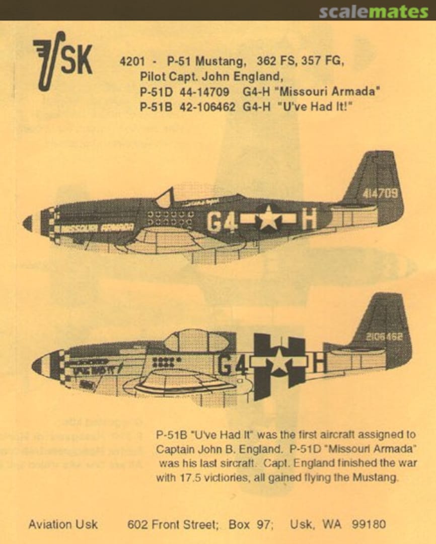 Contents P-51 Mustang 4201 Aviation USK